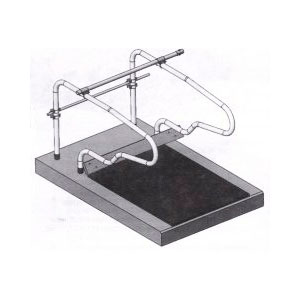 Стойловый бокс с опорными разделительными дугами креплением на анкер болтах