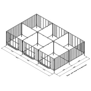 Разборные боксы для телят на 4 и 6 мест