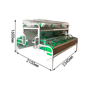 Кол менен азыктандыруучу эки кабаттуу коён капасы