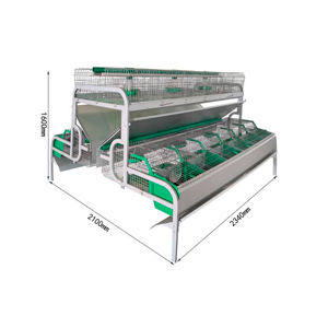 Автоматтык азыктандыргычы бар эки кабаттуу коён капасы